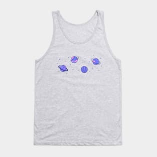 Planet You - Blue and Purple Universe Casual Logo Design Tank Top